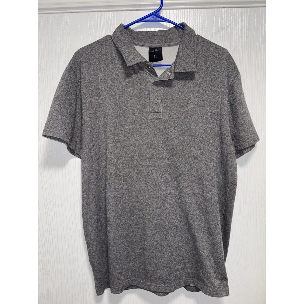 King Ranch Polo Shirt Mens Size‎ Large Light Green Short Sleeve Embroidered Logo
